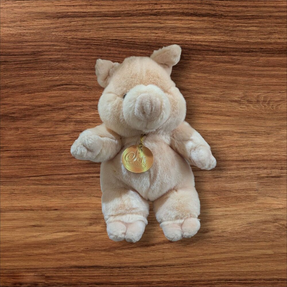 Soft Classics Plush Pig Stuffed Animal‎ toy By Westcliff Ltd  10: sitting